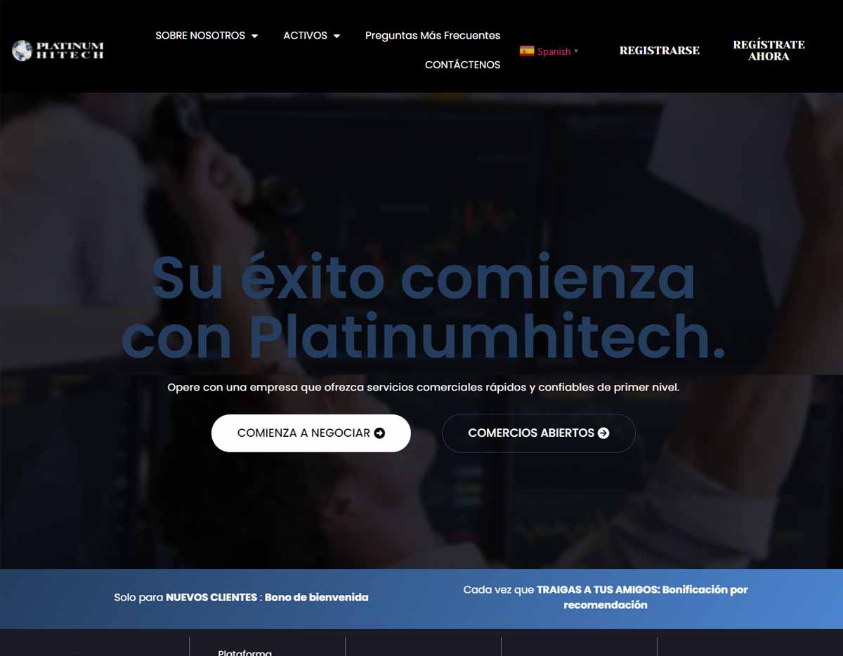 Página web de Platinumhitech