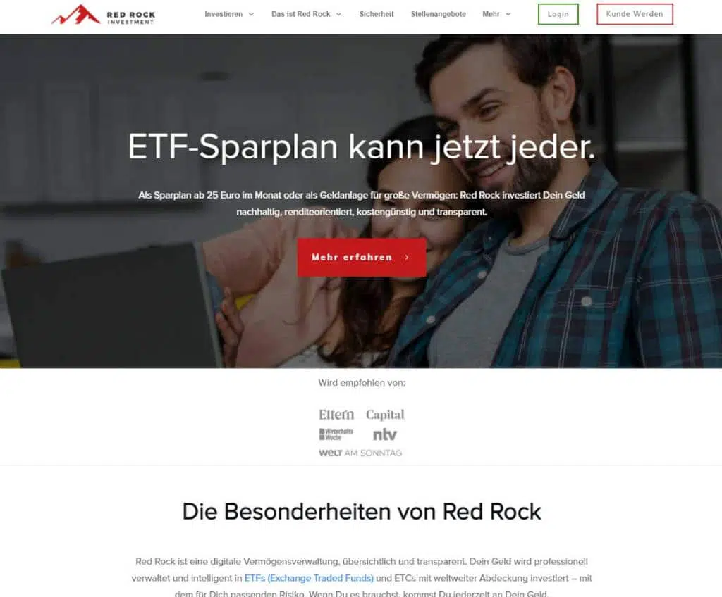 Página web de Red Rock Investment