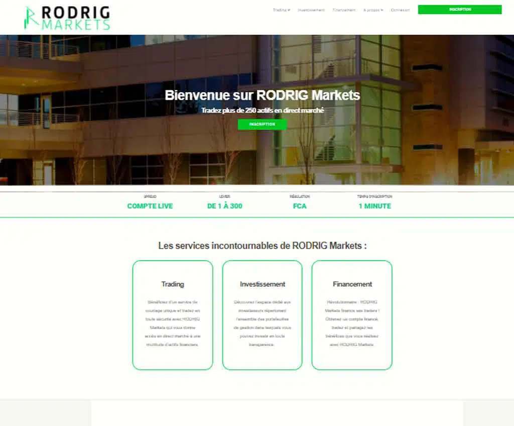 Página web de RODRIG Markets