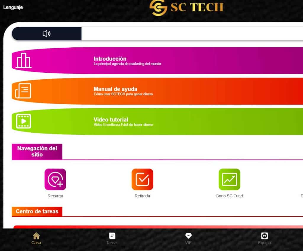 Página web de SCTECH