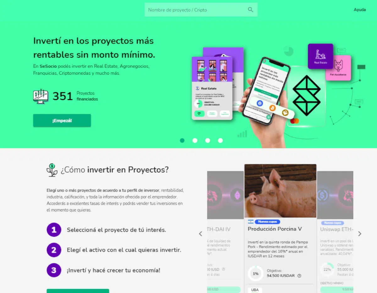 Página web de SeSocio
