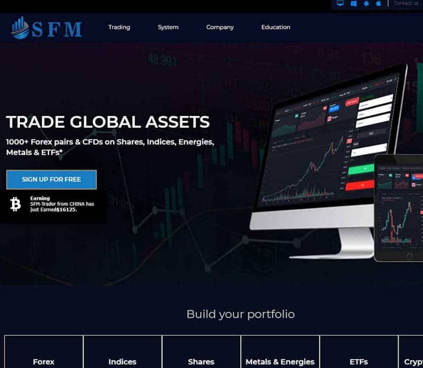 Página web de Simplified Finance Market