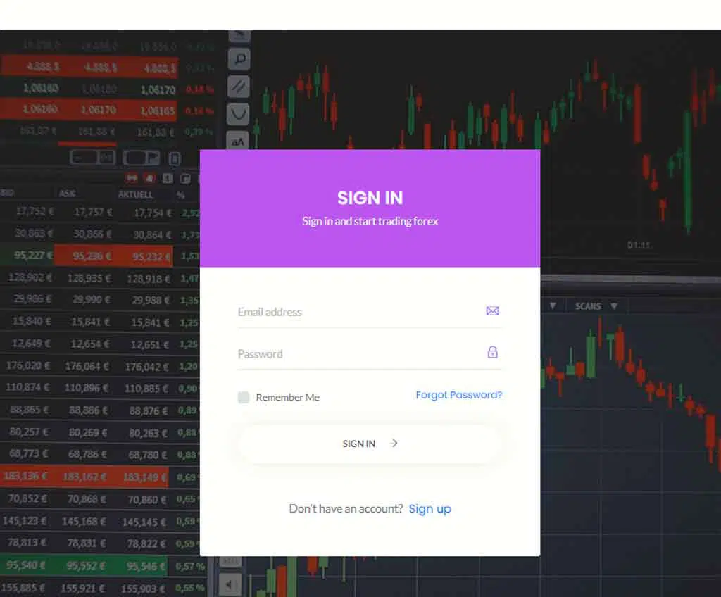 Página web de Stock Exchange FX