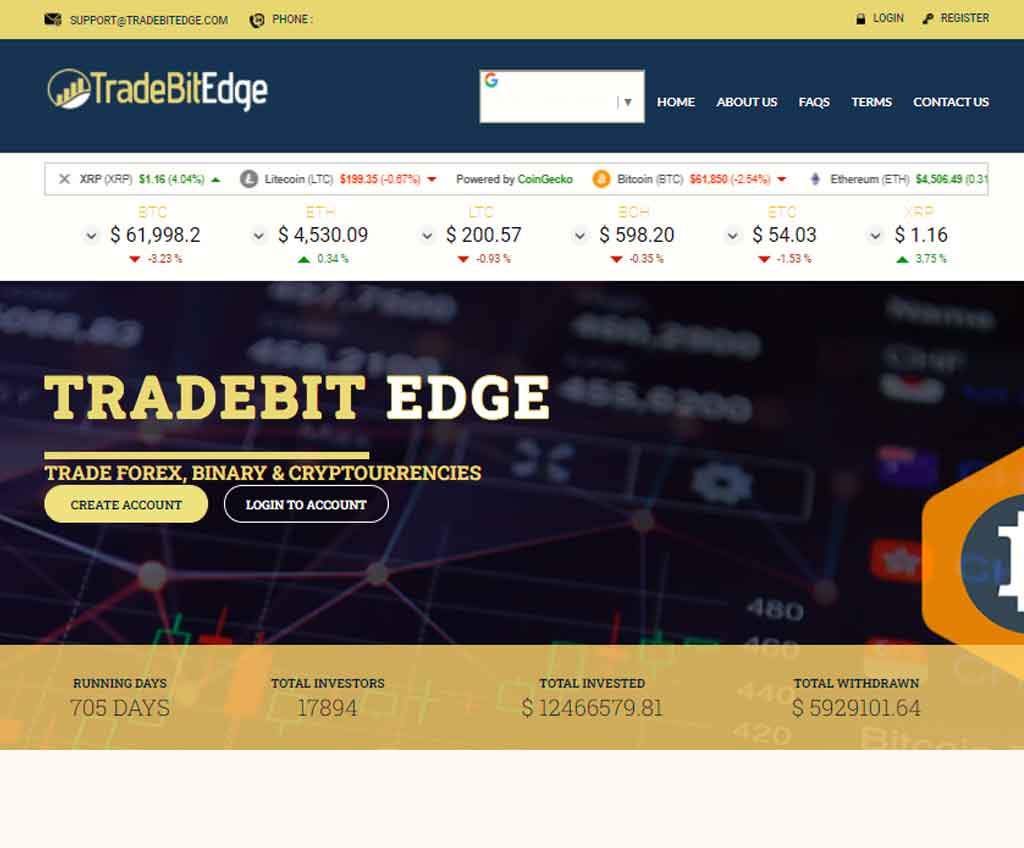 Página web de TradeBitEdge