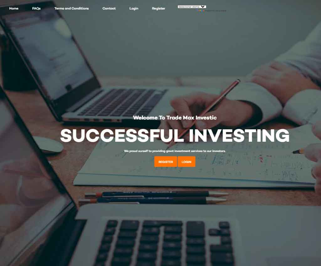 Página web de Trade Max Investic