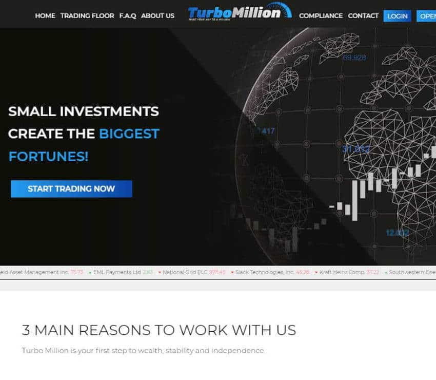 Página web de Turbo Million