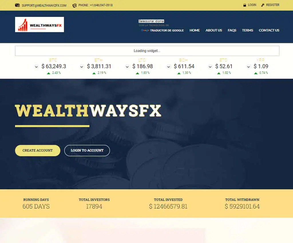 Página web de WealthWaysfx