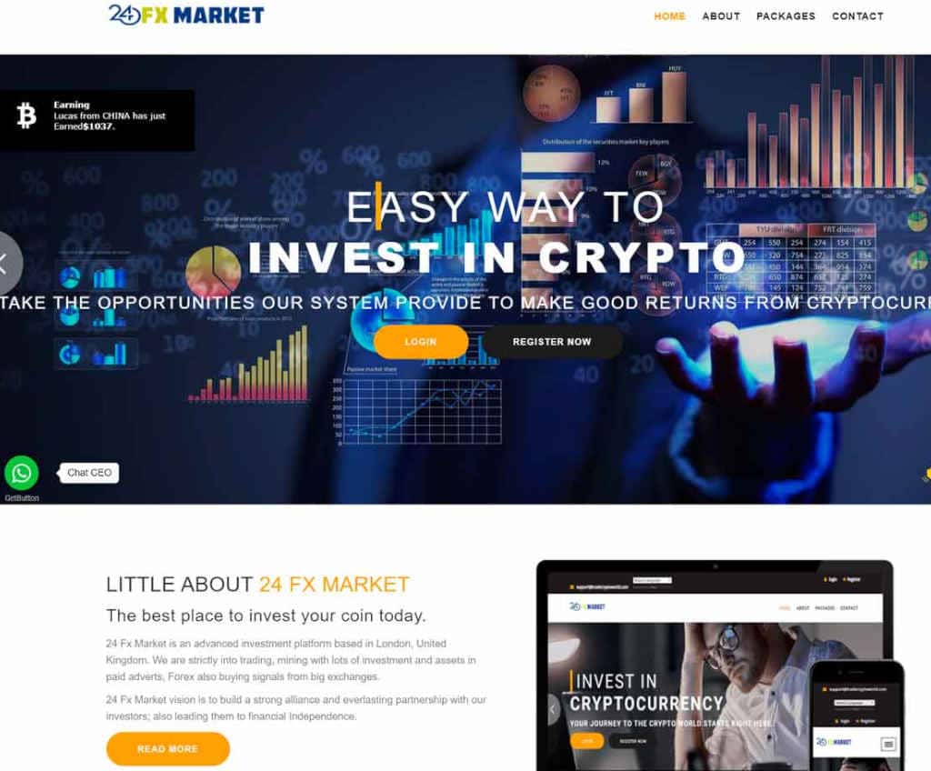 Página web de 24 Fx Market