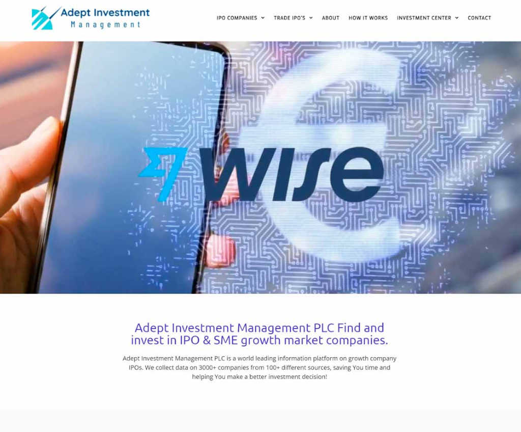 Página web de Adept Investment Management