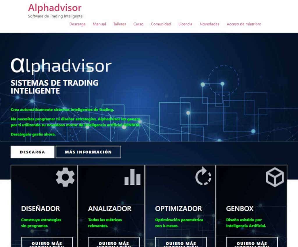 Página web de Alphadvisor