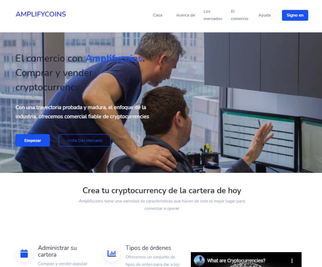 Página web de Amplifycoins