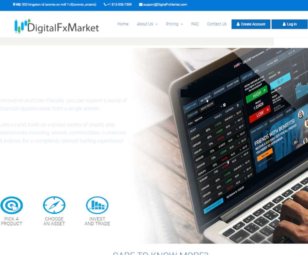 Página web de DigitalFxMarket