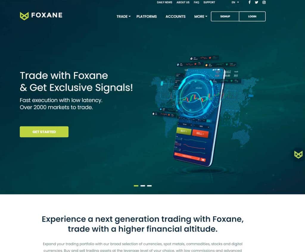 Página web de Foxane