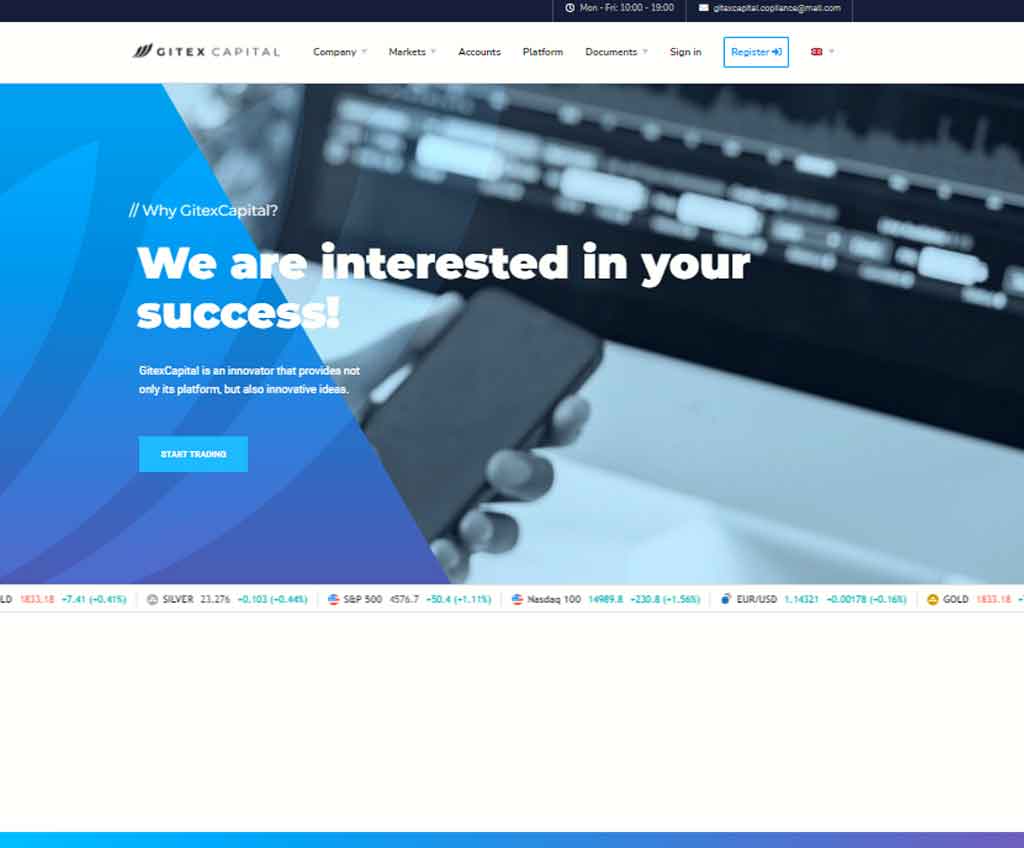 Página web de GitexCapital
