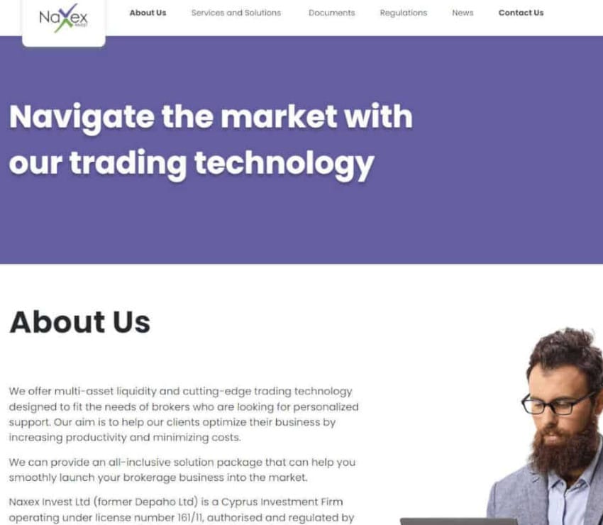 Página web de Naxex Invest Ltd