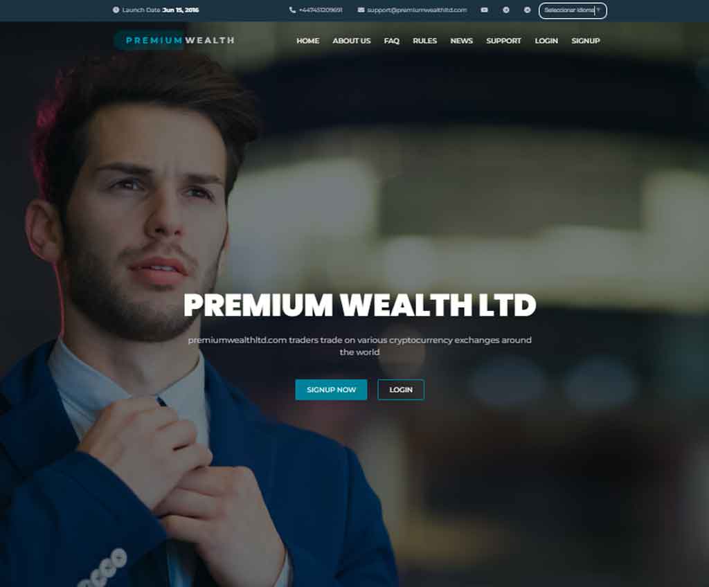 Página web de premiumwealthltd.com