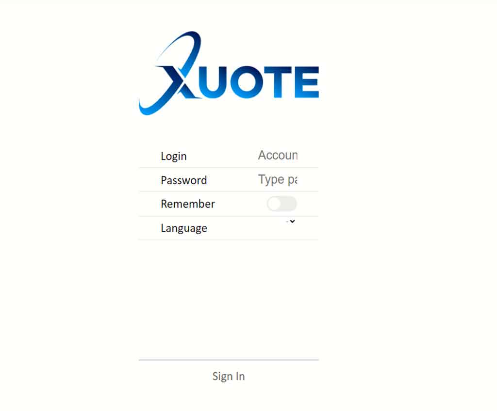 Página web de Xquote