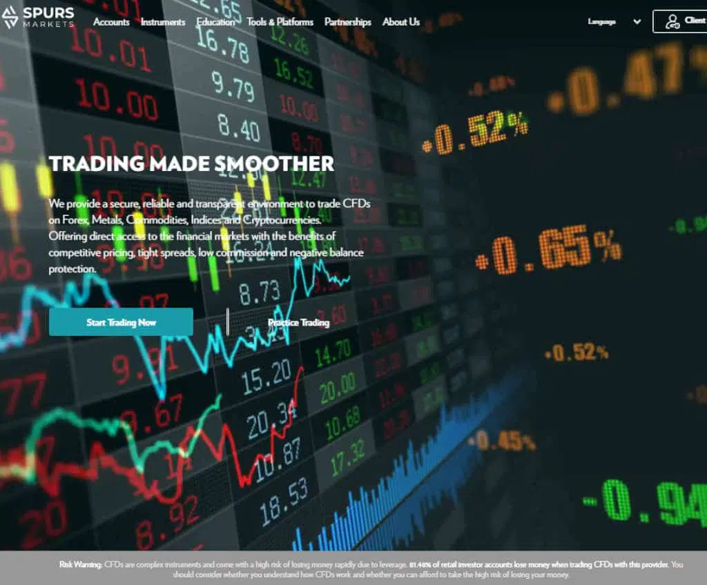 Página web de SpursMarkets