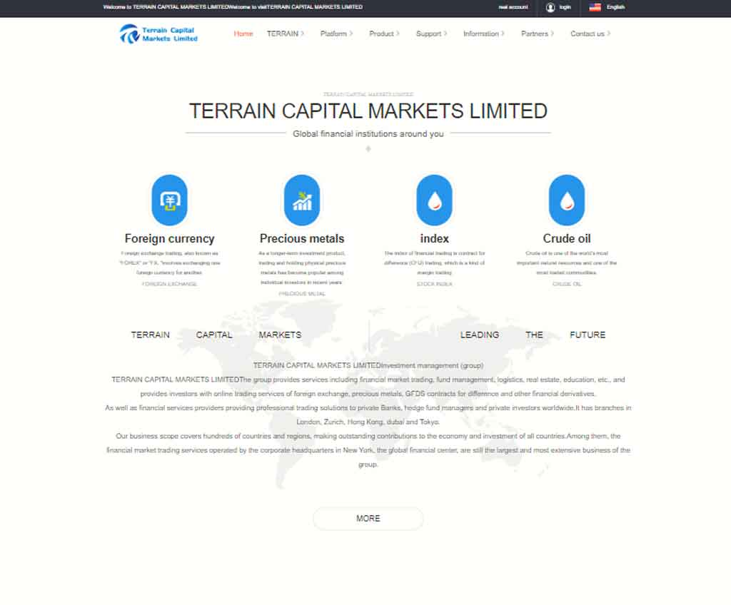 Página web de TERRAIN CAPITAL MARKETS LIMITED