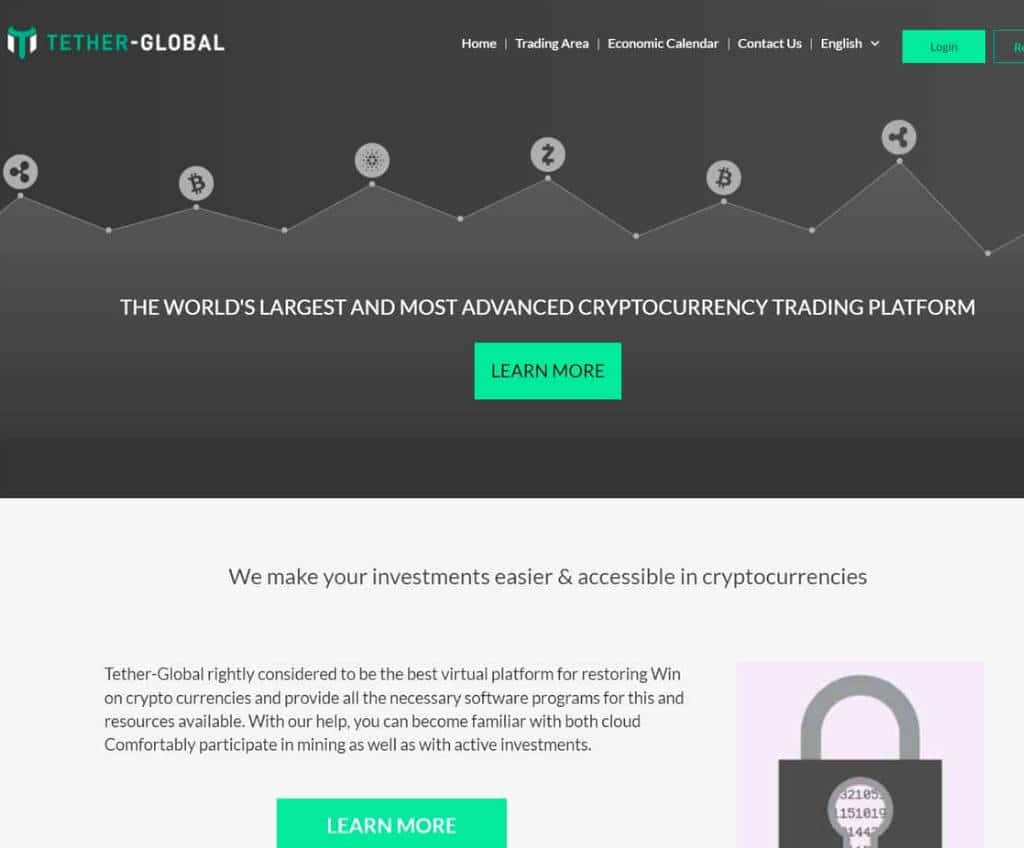 Página web de Tether-Global