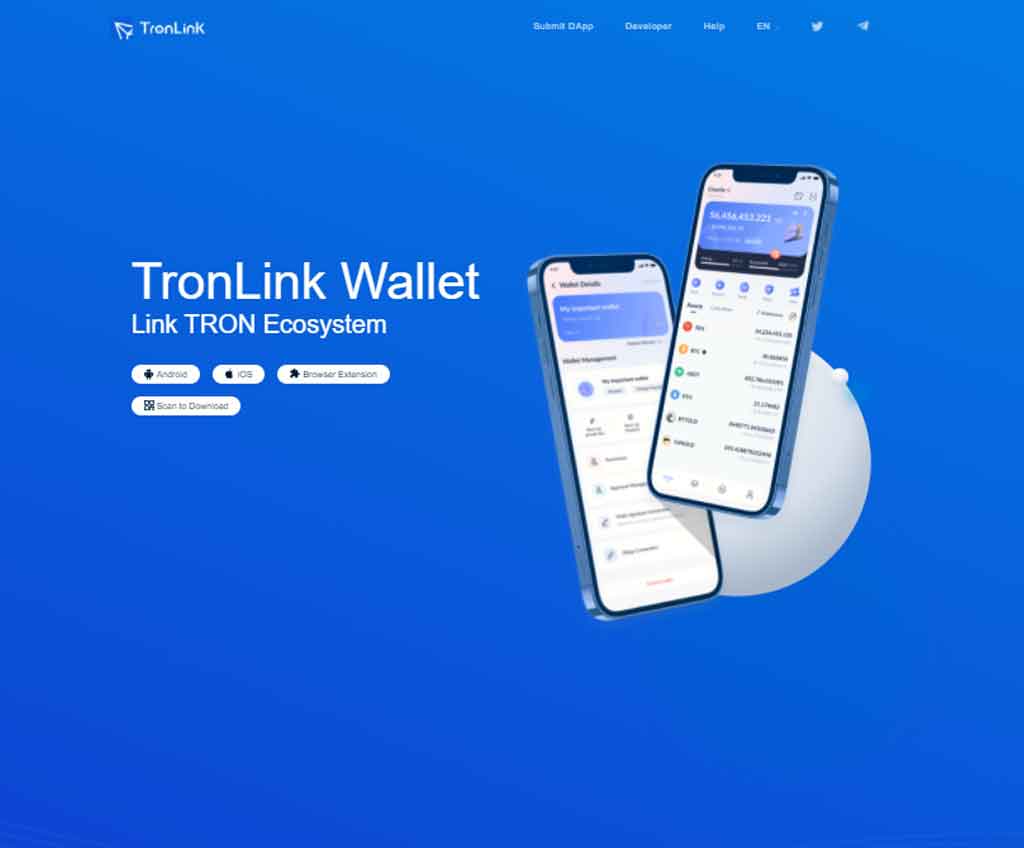 Página web de TronLink