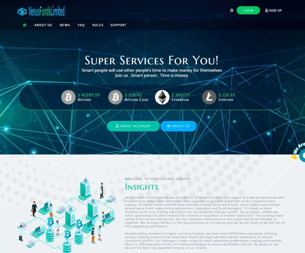 Página web de VenusFundsLimited