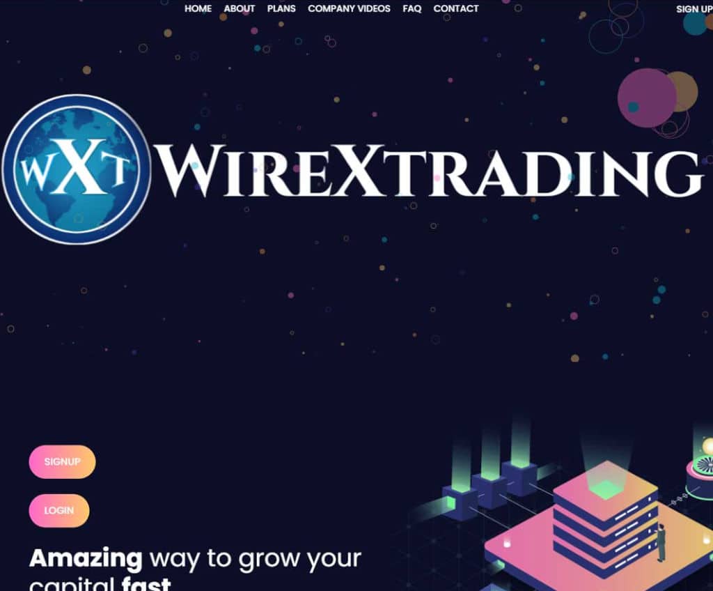 Página web de Wirextrading