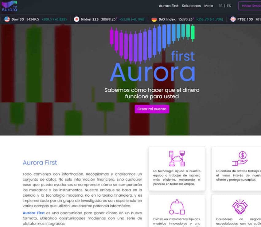 Página web de Aurora First