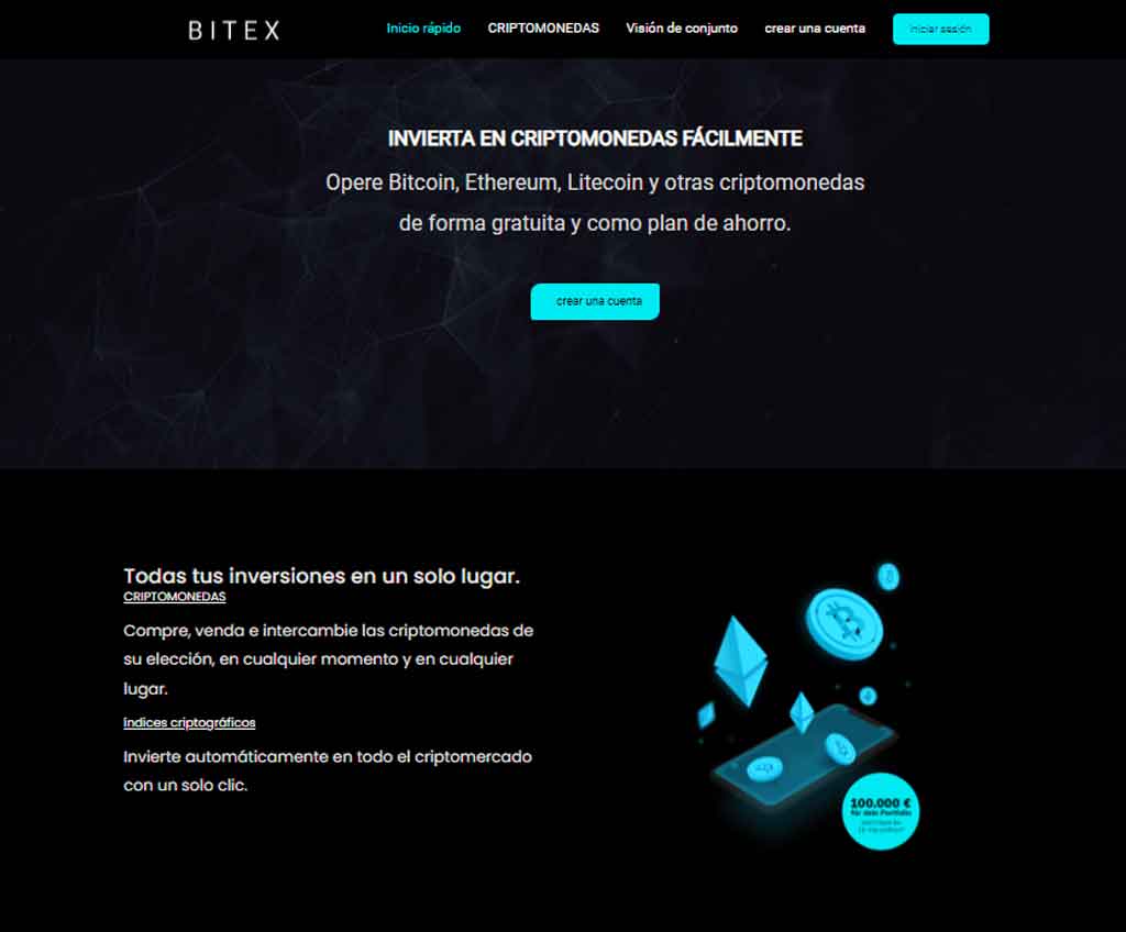 Página web de Bitex