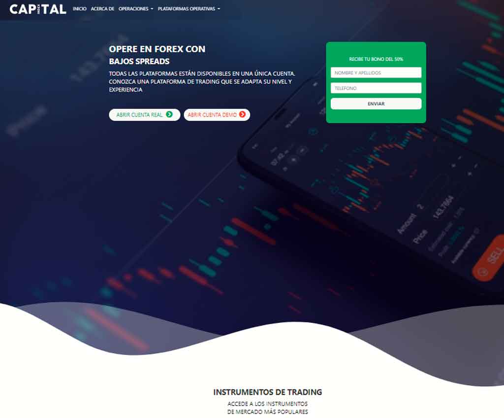 Página web de CapitalIndex