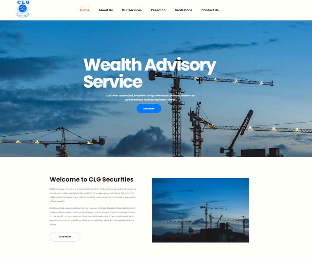 Página web de CLG Securities