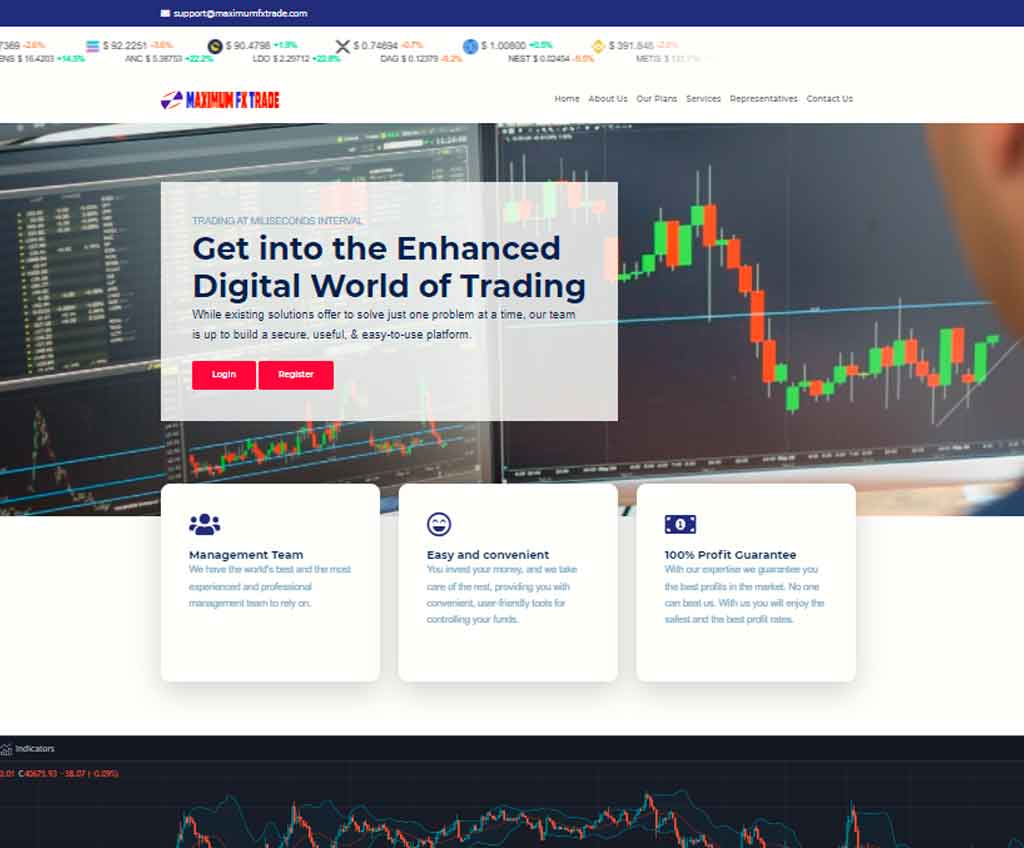 Página web de Maximum Fx Trade