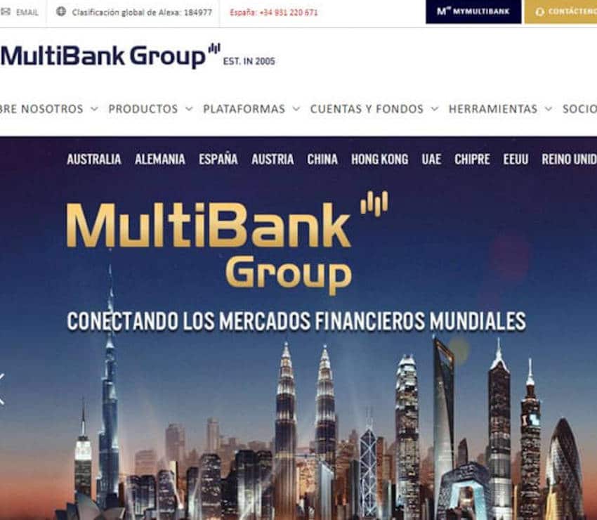 Página web de MultiBank