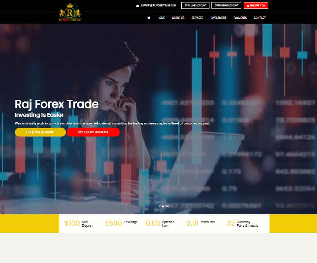 Página web de Raj Forex Trade