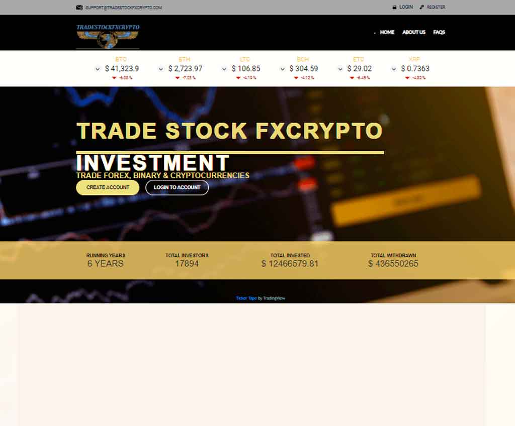Página web de Trade Stock Fxcrypto