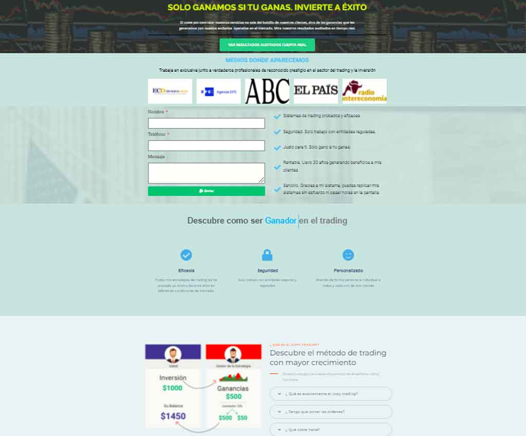 Página web de Velasco Capital