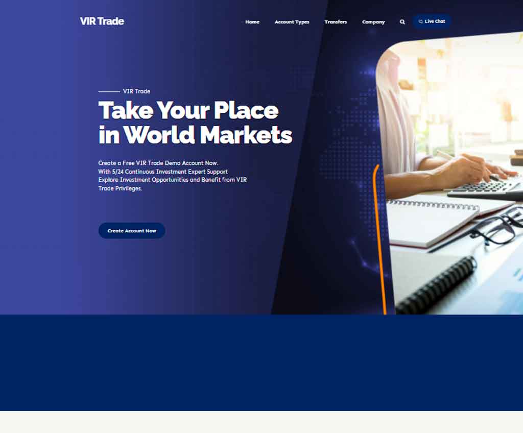 Página web de VIR Trade