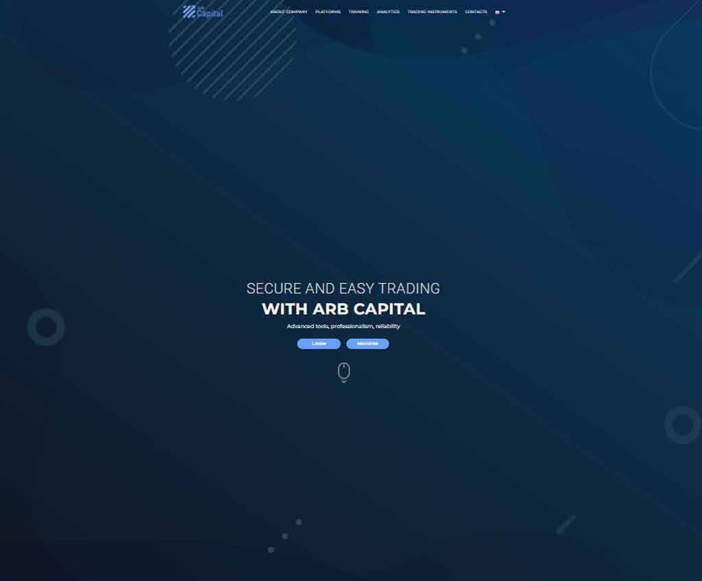 Página web de ARB Capital