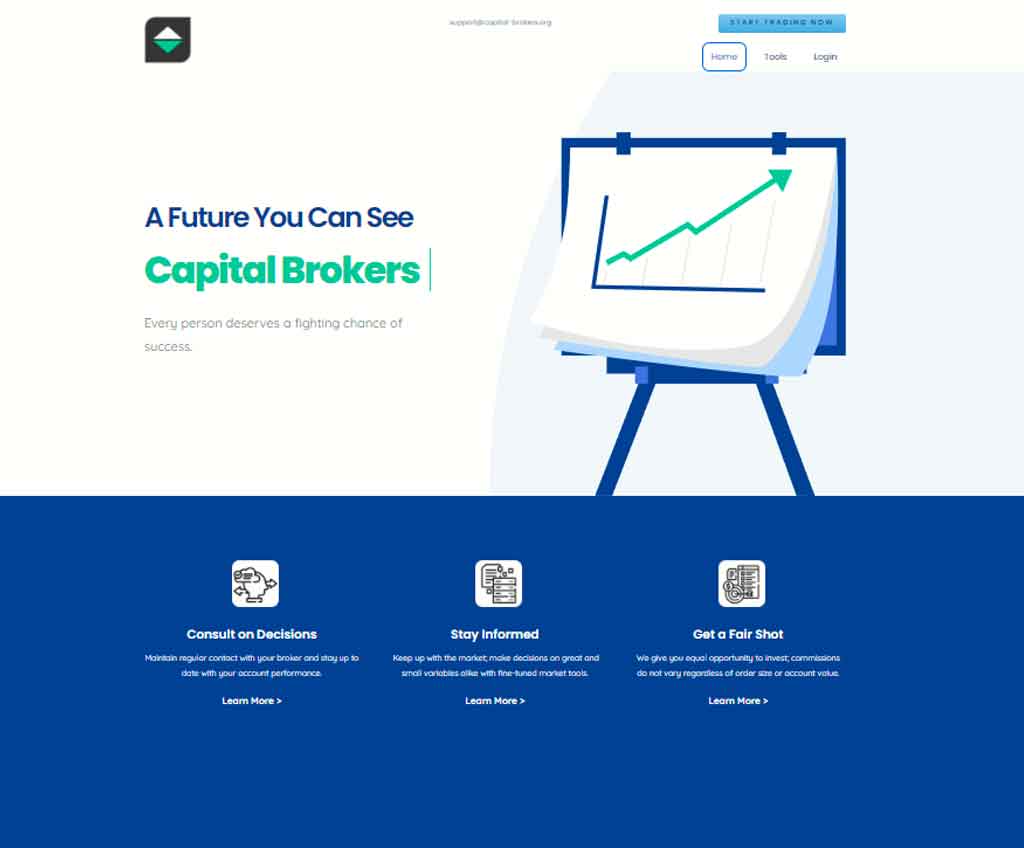 Página web de Capital Brokers