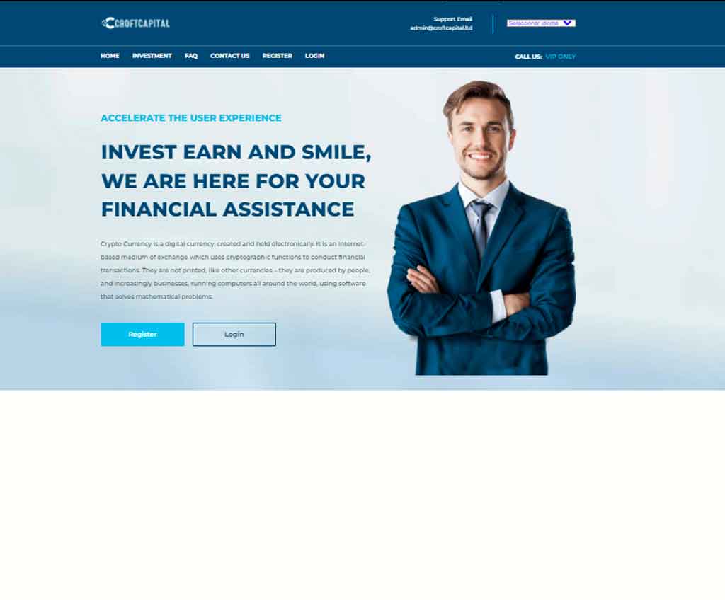 Página web de Croft Capital ltd