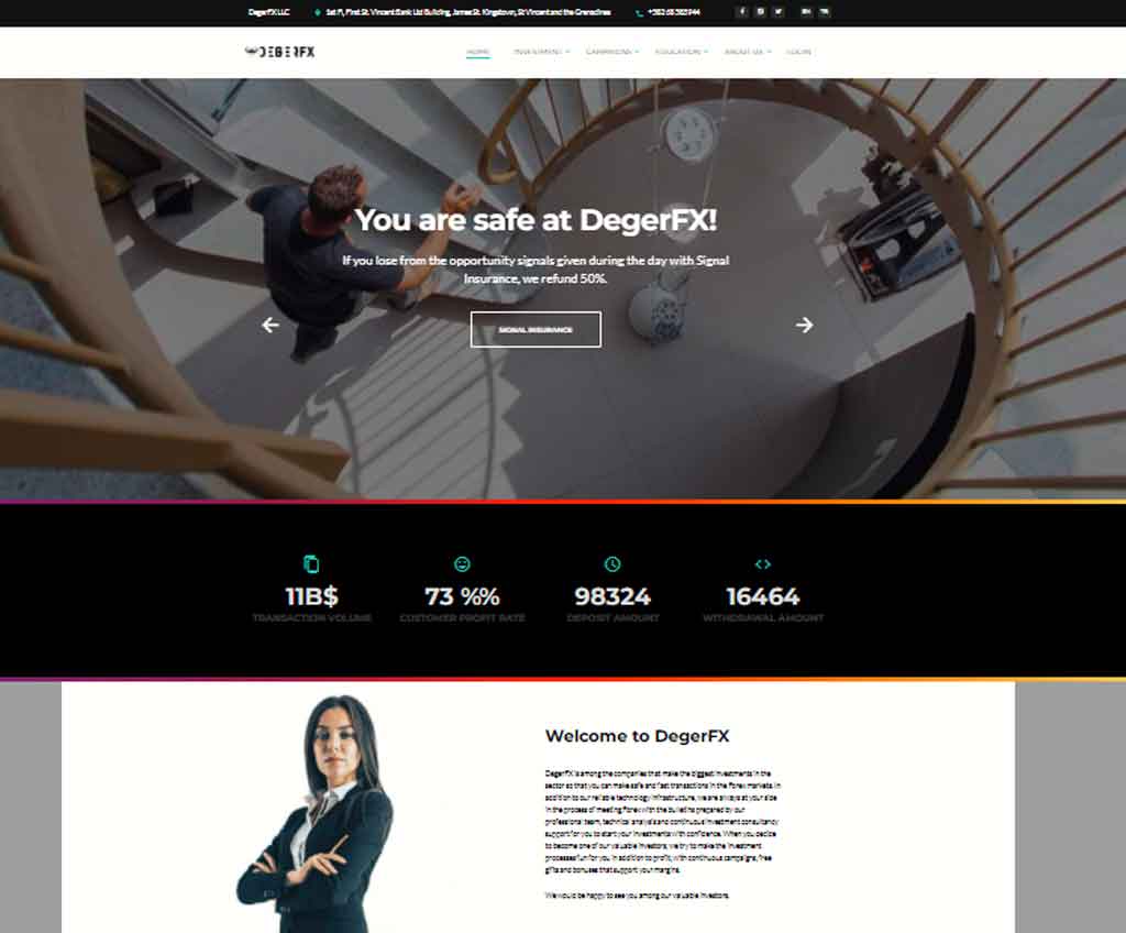 Página web de DegerFx