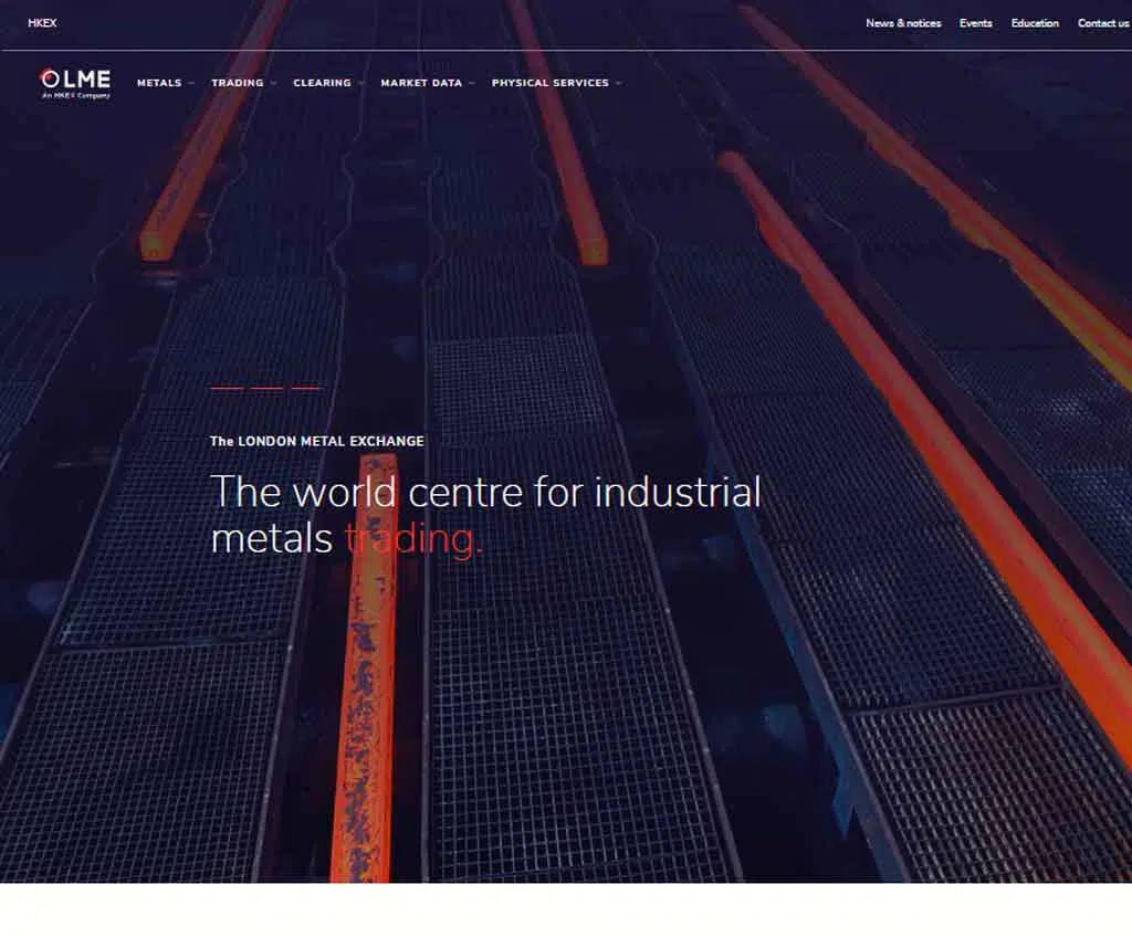 Página web de LME