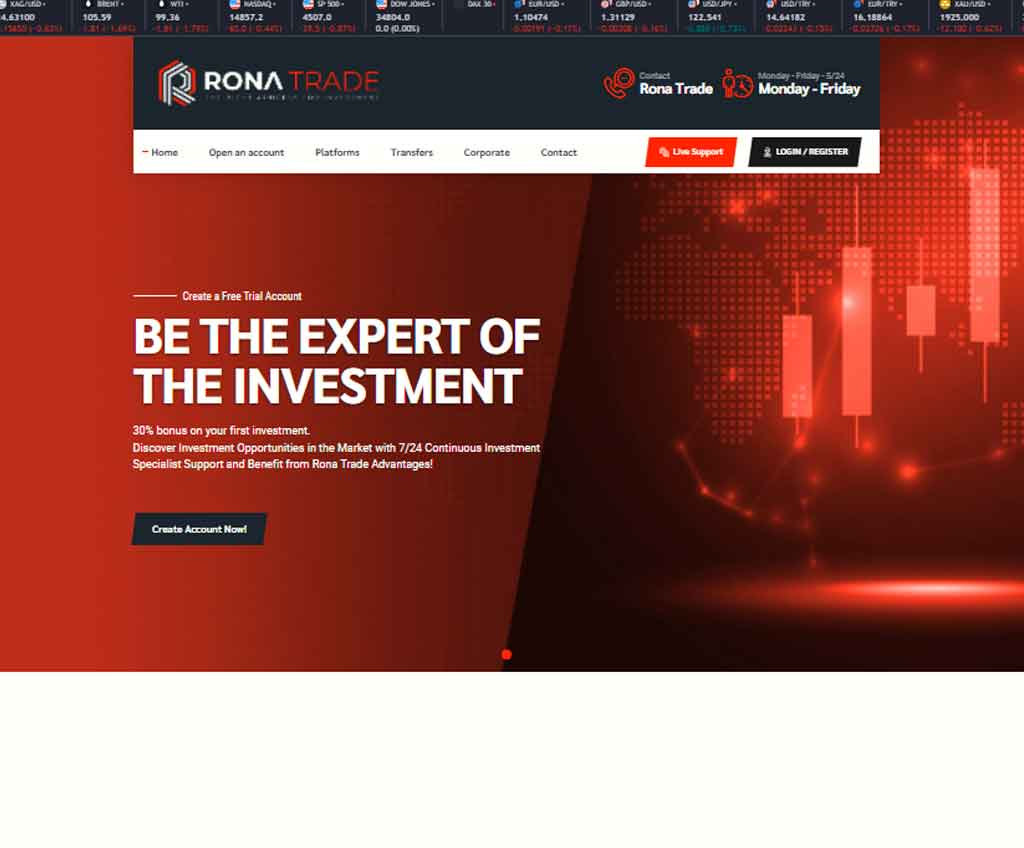 Página web de Rona Trade