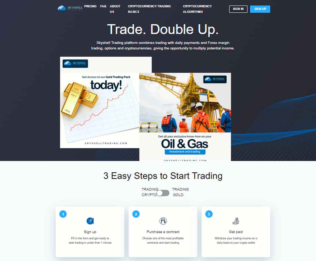 Página web de Skyshell Trading