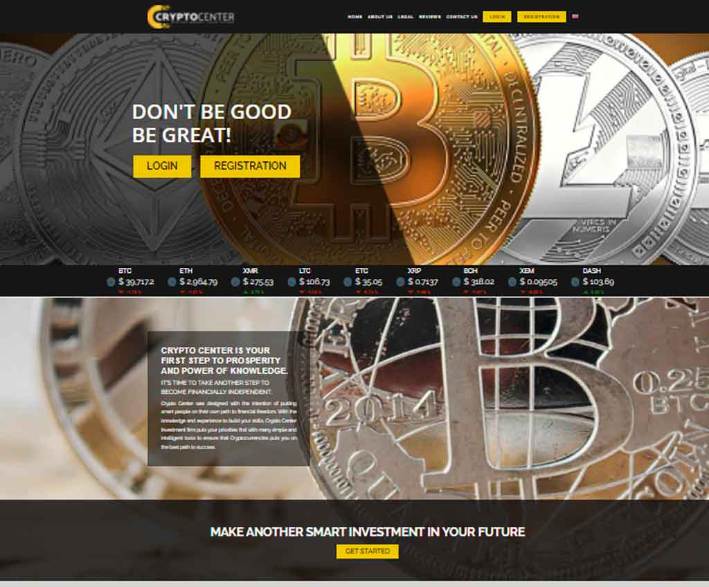 Página web de Crypto Center
