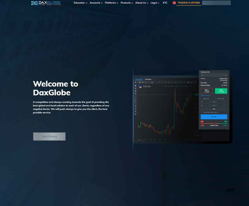 Página web de DaxGlobe