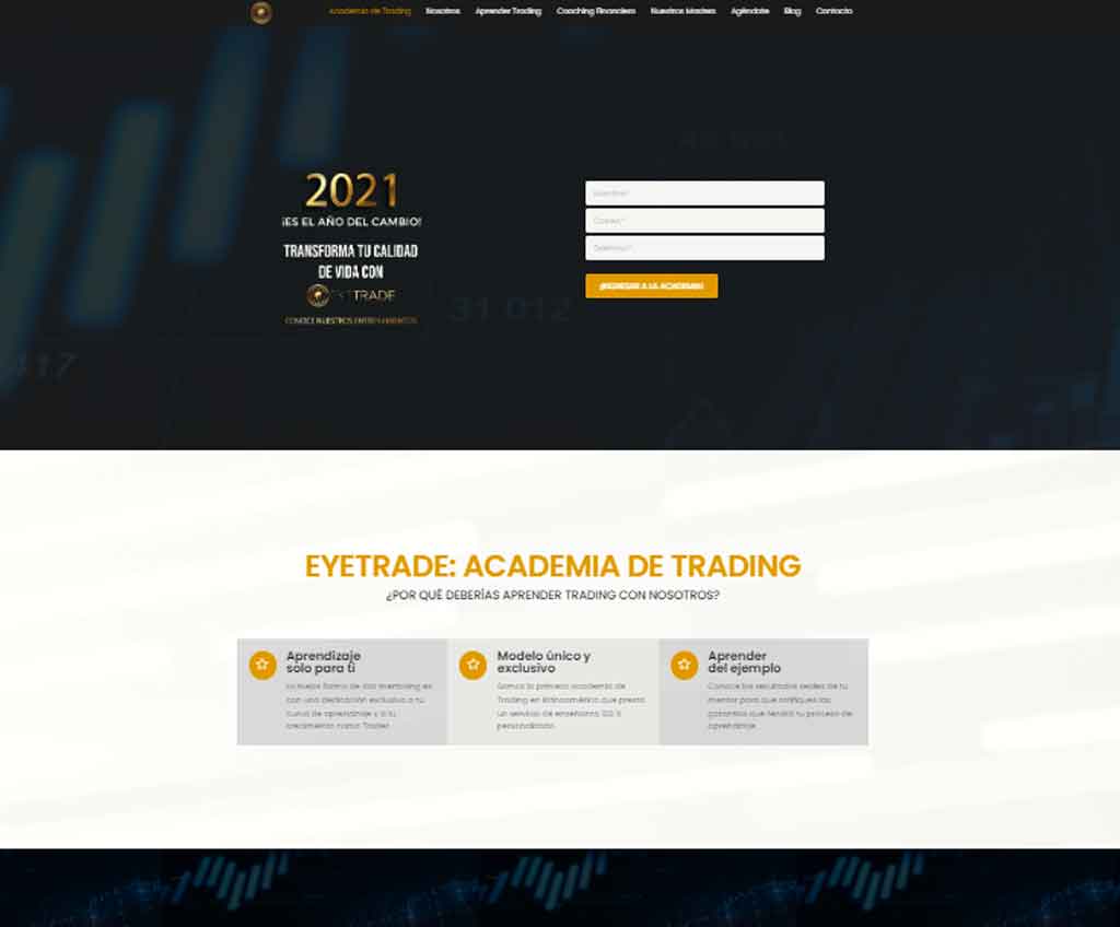Página web de Eyetrade