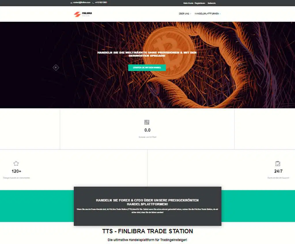 Página web de FinLibra