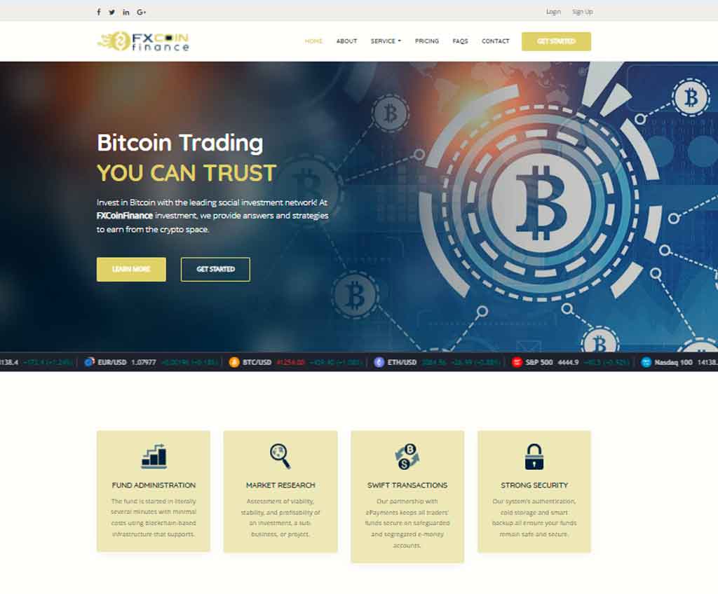 Página web de FXCoinFinance