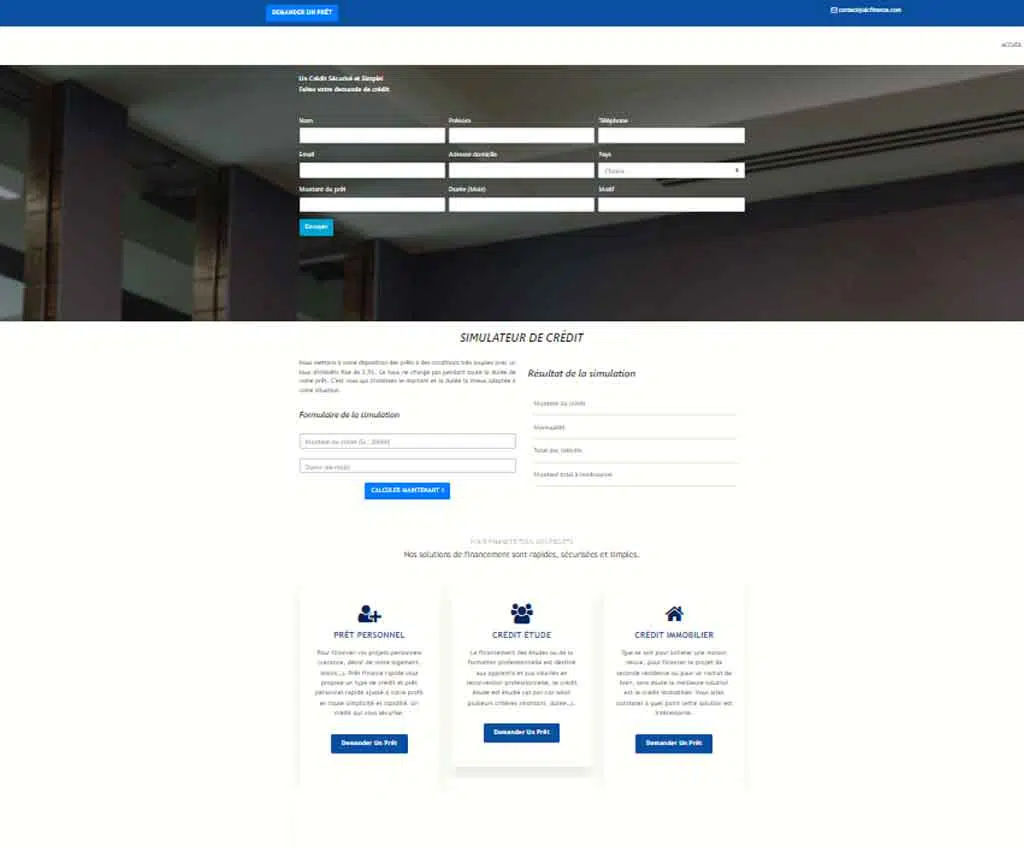 Página web de ULC FINANCE